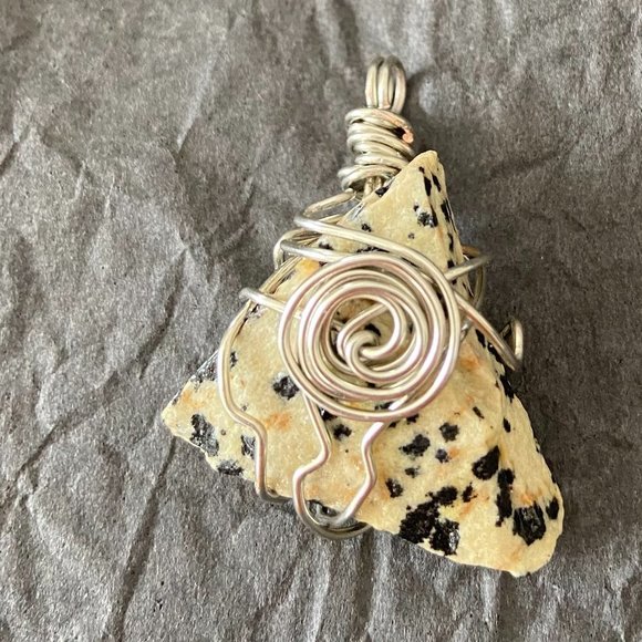 Artisan Wire Wrapped Tiger's Eye (Gemstone) Pendant - Picture 3 of 3